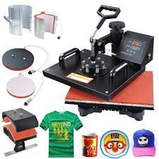 5in1 Heat Press Machine Digital Transfer Sublimation T Shirt Mug Hat Plate Cap Heat Press Machine Heat Press Transfers Press Machine