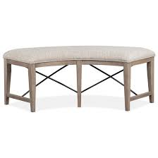 This modern outdoor dining table collection is perfect for hanging out on your deck or patio. Magnussen Home Paxton Place Curved Dining Bench With Upholstered Seat Value City Furniture Dining Benches