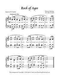 Early american sheet music | free to view and download. Rock Of Ages Free Intermediate Hymn Piano Sheet Music To Print Hymn Music Hymn Hymn Sheet Music