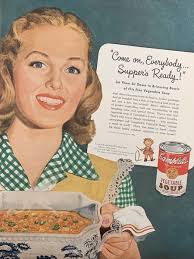 1946 Vintage Campbells Soup Print Ad, Come On Everybody Suppers Ready!