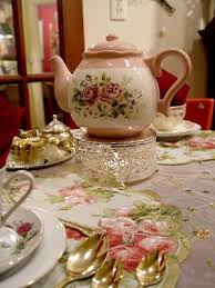 The basic table setting should include no less than a fork, knife, spoon and napkin beside the plate. Gracious Hospitality Set The Table Tea Is On Tea Tea Time Party Tea Pots