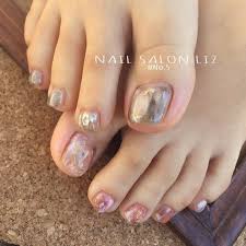アシンメトリーnail 奥行きたっぷりニュアンスアート Babyきっと