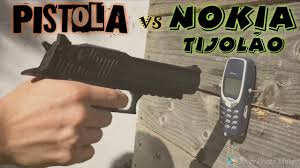 Para os apaixonados por celulares antigos! Pistola Vs Nokia Tijolao Youtube