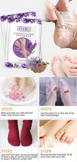 Feet Exfoliating Lavender Foot Mask Waterproof Peeling Dead Skin Calluses Foot Spa Pedicure Socks Feet Care Foot Spa Feet