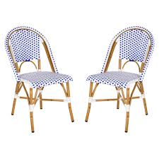 Checkered Wicker Armless Stacking Chairs Set Of 2 Side Chairs Dining Outdoor Stacking Chairs Stacking Dining Chair
