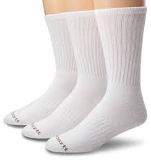 Carhartt Mens 3 Pack Work Wear Cushioned Crew Socks White