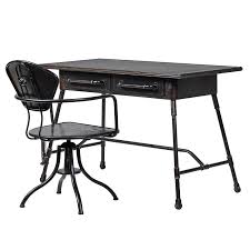 This desk with a keyboard tray also enables easy access to your computer while you work. Smithfield Industrial Black Iron Desk Tree Frog