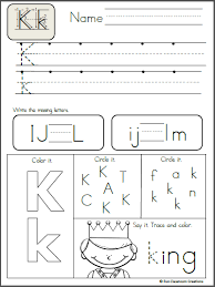 Alphabet Letter K Writing Practice Madebyteachers Writing Practice Writing Practice Worksheets Letter K
