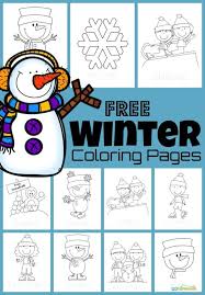100% free coloring page of a group of crayons. Free Winter Coloring Pages