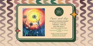 Dandelion Sunset Paint and Sip with First Drink Included