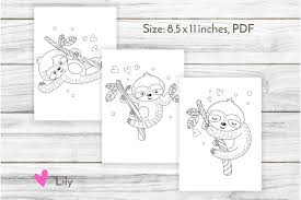 4.4 / 5 ( 8 votes ). Sloth Coloring Pages Pdf 27 By Lily Shop Thehungryjpeg Com