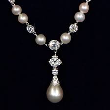 Tiffany Company Natural Pearl Diamond Necklace Ca 1909 Natural Pearl Necklace Natural Pearls Pearl And Diamond Necklace