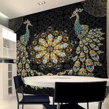 Decorate your living room or common areas with beautiful classic and modern wallcoverings. Custom Mural Wallpaper European Style Luxury Black Gold Gem Peacock Fresco Living Room Bedroom Home Decor Photo Wall Papers 3 D Wallpapers Aliexpress