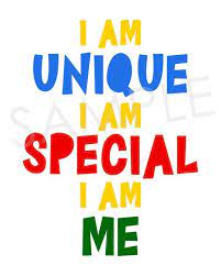 I Am Unique I Am Special I Am Me Kids Room Wall Art Printable Boys Room Girls Room Play Room I Am Unique I Am Special Quotes For Kids