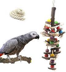 Don't let your bird be a perch potato!!!. Amazon Com Mq Bird Chewing Toys Wooden Blocks Large Medium Parrot Cage Bite Toys For Parakeets Cockatiels Lovebirds Conures African Grey Amazon Parrots Finch Pet Supplies