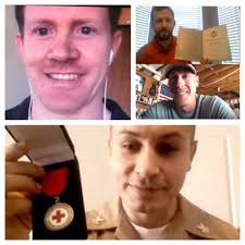 Cory Pearson and Petty Officer 2nd Class, Elias Sandoval of the U.S. Navy,  jumped into action during two separate incidents to sustain the lives of  two individuals. For their actions, Cory and