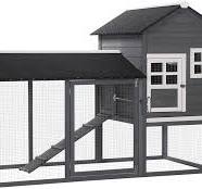 Amazon.com: PawHut Gallinero de madera de 84 pulgadas ...