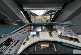 The Engineer S View Of The Spaceship Like Acela The Fastest Train In North America Acela Train Train Interior
