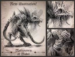 Malignancy of Malal - recreating the illustration of the long forgotten  daemon for The Old World: Grim and Perilous project (more info in the  comment!). : r/warhammerfantasyrpg