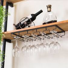 Keep wine glasses and wine bottles on display and at easy reach with a handmade wall mounted hanging wine rack you can customize with any size or color! Wholesale Iron Wall Mount Wine Glass Hanging Holder From China