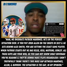 Former UCF DB Tre Neal said that we overrate Patrick #Mahomes & if Josh  Allen had been drafted to the #Chiefs in 2017, he'd have Patrick's career  arc. 🙄