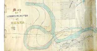 A Pre 1877 Map Of The Missouri River Omaha Map Map Missouri River