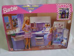 barbie kitchen with accessories boxed 1998 mattel 67347 sink fridge oven ebay barbie kitchen barbie toys barbie sets