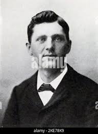 Leon Czolgosz, assassin of President William McKinley in 1901. Hand-colored  halftone of a photograph Stock Photo