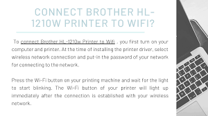 May 19, 2021 · connect from your computer. How To Connect Brother Hl 1210w Printer To Wifi Flip Book Pages 1 7 Pubhtml5