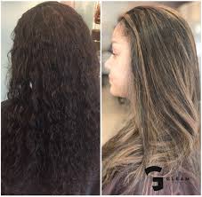 From Dark And Curly To Light And Straight Hair Transformation By Renee Gleam Hair Studio Miami Mallia