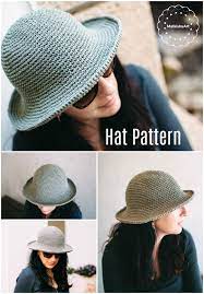Crochet Sun Hat Pattern Crochet Pdf Sun Hat Pattern For Women 56 Cm Approx 22 Head Circumference Crochet Sun Hat Pattern Crochet Sun Hat Crochet Slouchy Beanie Pattern