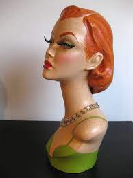 Reserved For M Pinup Mannequin Head Jewelry Hat Display Mannequin Heads Vintage Mannequin Mannequins