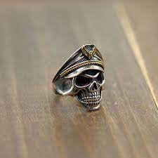Men S Sterling Silver Eagle Hat Skull Ring Jewelry1000 Com Sterling Silver Mens Mens Silver Jewelry Silver Jewelry Outfit