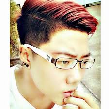 Red Highlights Maroon Hair Boys Colored Hair Dyed Hair Men