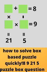 Whether the skill level is as a beginner or something more advanced, they're an ideal way to pass the time when you have nothing else to do like waiting in an airport, sitting in your car or as a means to. 8 9 21 5 Puzzle Box Question Math Tutorials Puzzle Box Solving