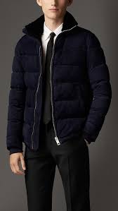 Suede Puffer Jacket With Mink Trim Burberry Jackets Men S Leather Jacket Leather Jacket Men