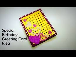 Inside strip of coordinating cardstock: Special Birthday Greeting Card Idea Handmade Birthday Card Tutorial Youtube Card Ideas Handmade Birthday Greeting Cards Handmade Birthday Cards