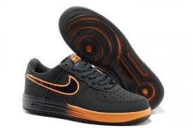 Nike Air Force 1 Black Orange Men S Basketball Shoes Sneakers Men Mens Casual Shoes Shoes Mens