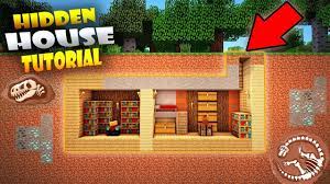 Minecraft Best Secret Base Door Tutorial 3 How To Build A Hidden House Hidden House Minecraft Designs Minecraft