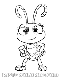Dot Posing A Bugs Life Coloring Page Toy Story Coloring Pages Bug Coloring Pages Elephant Coloring Page