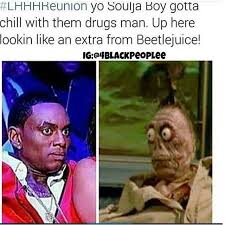 How is that even possible!? James Edlow On Instagram Soulja Boy Look Like He On Every Drug And Homie To The Right Wants Whatever He Had Takeittoof Soulja Boy Beetlejuice Homies