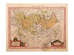 The scans of the maps are from a huge map my father, pfc. Brunswick Magdeburg Germany Old Antique Mercator Map 1628 Mapandmaps