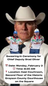 Swearing-In Ceremony for Chief Deputy Brad Oliver