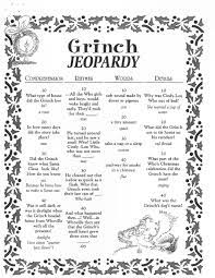 Community contributor can you beat your friends at this quiz? Grinch Jeopardy Activity From Konicki Christmas Trivia Christmas School Whoville Christmas