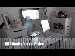 Crafting diva how to diy vanity table tutorial discourse. Ikea Vanity Redecoration And Makeup Organization Youtube