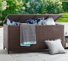 Shop for outdoor daybed cushion online at target. Torrey All Weather Wicker Storage Trunk Espresso Pottery Barn