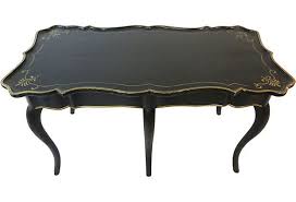 Located in round top, tx. Painted Black Coffee Table On Onekingslane Com Black Coffee Tables Gothic Coffee Table Antique Coffee Tables