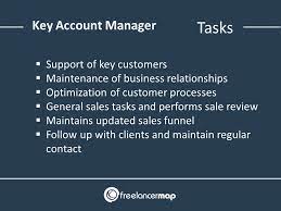 Key account manager is responsible for keeping relationships with company's clients. What Does A Key Account Manager Do Career Insights
