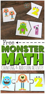 Free interactive exercises to practice online or download as pdf to print. Monster Math Counting And Addition Activity