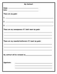 This sample can be modified as needed. Behavior Contracts Worksheets